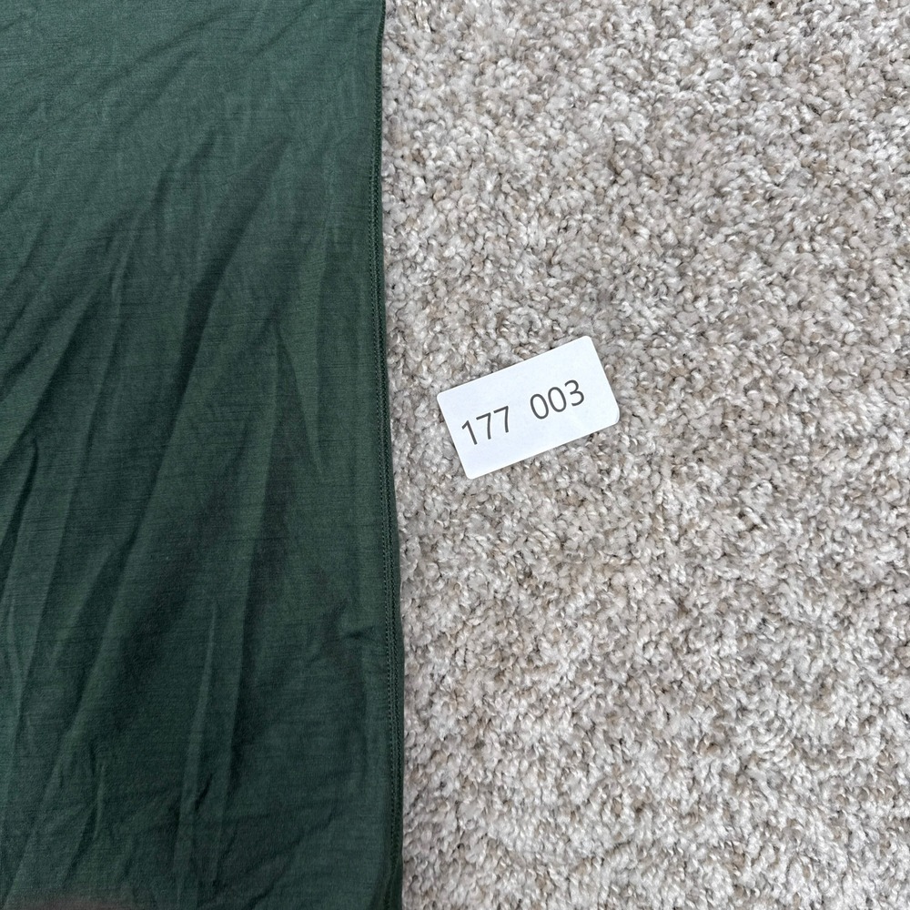 Proof 72 Hour Polo Shirt Mens Medium Green Merino Wool Blend Snap Button - Picture 9 of 9